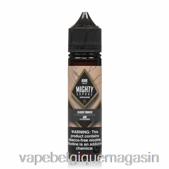 Vape Shop Bruxelles Tabac Classique - Puissantes Vapeurs - 60ml 0mg